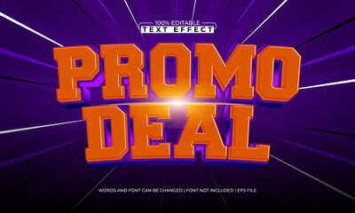 promo deal editable text effect for discount