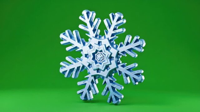 Rotating snowflake graphic