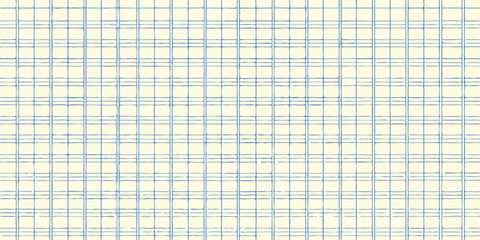 Hand drawn blue grid pattern on cream background subtle texture abstract geometric design