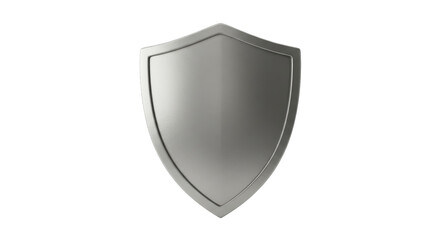 Polished Metallic Shield with Rounded Edges and Subtle Surface Texture