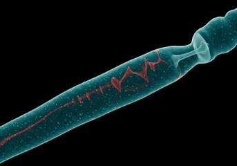 Blood Vessel Anatomy Abstract Medical Science Illustration Isolated