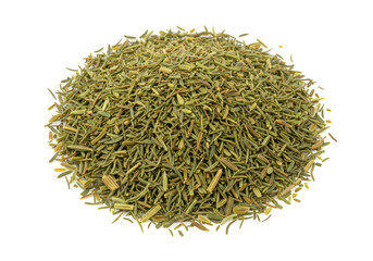 Aromatic Dried Thyme Herb Pile, Close Up View