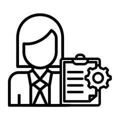 secretary Line Icon