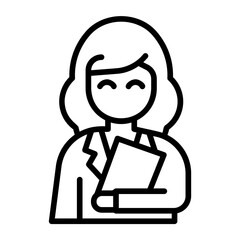 secretary Line Icon