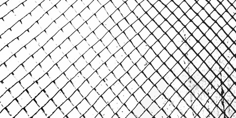 Grungy black and white abstract background texture of a chain link fence pattern