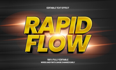 rapid flow editable text effect for speed