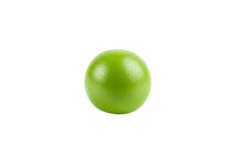 Glossy Lime Green Sphere with Subtle Surface Reflections, Centered Composition