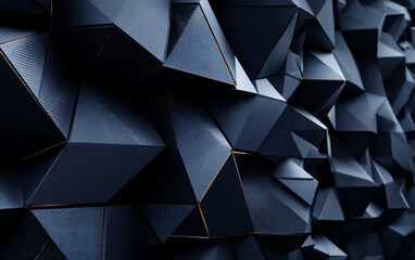 Obraz premium Abstract Geometric Shapes in Dark Color Scheme
