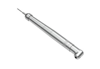 Angled Dental Drill with Spiral Bit, Silver Metal Finish, Medical Tool