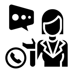 secretary Solid icon