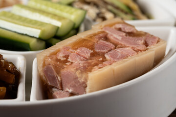 Snack Platter - Crystal Pork Terrine, Pickled Cucumber, Pig Ear, Jellyfish