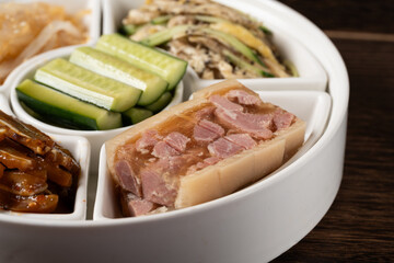 Snack Platter - Crystal Pork Terrine, Pickled Cucumber, Pig Ear, Jellyfish