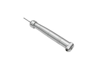 Sleek Silver Dental Handpiece with Drill Bit