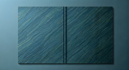 Textured Blue and Gold Abstract Background with Diagonal Streaks