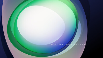 Abstract circular layers, vibrant colors blend. Gradient effect creates dynamic visual impact. Modern design element, suitable backgrounds.