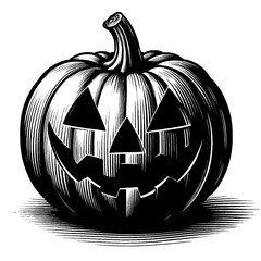 Halloween pumpkin. Vector illustration isolated on a white background