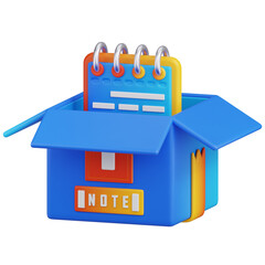 Archive Notes 3D Illustration
