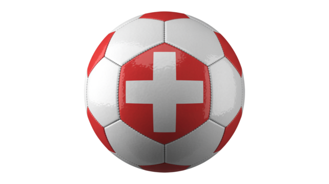 Switzerland Soccer Ball with Flag Design for Sports and International Events