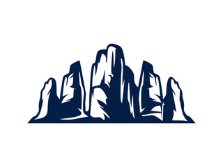 Rocky Mountain Cliff Vector Illustration