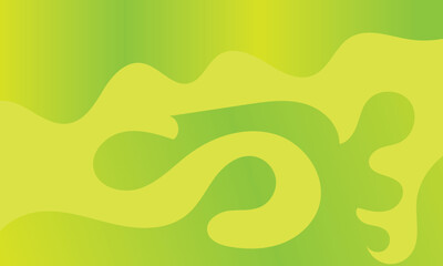 Abstract green vector background with circles and wavy pattern design