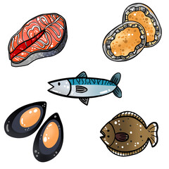 해산물 식재료 컬렉션