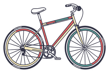 Colorful vintage bicycle