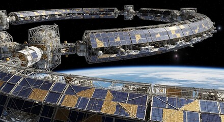 Orbital Ring Construction - A Vision of Future Space Habitats.