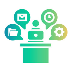 secretary Gradient icon