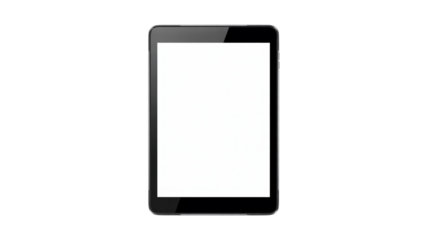 Modern tablet device with blank white screen for your content