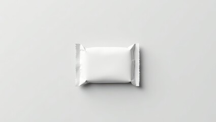 Obraz premium High-angle, shot of a blank, white food package, showcasing a clean, minimalist design.