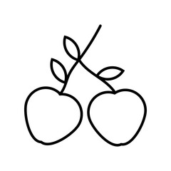 cherry line icon