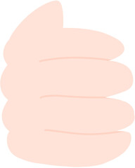 holding hand on white