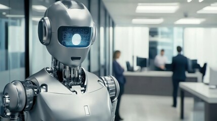 Intelligent robot working in an office environment to enhance cybersecurity and analyze potential threats