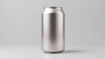 Sleek, modern aluminum beverage can mockup, perfect for product branding, advertising, and showcasing refreshing drink designs with a clean, minimalist studio aesthetic, ready for customization.