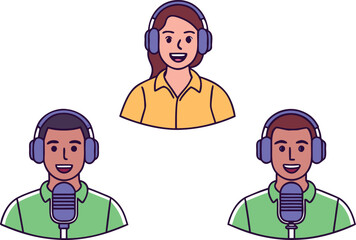 International Podcast Day Creative Illustration. International Podcast Day Celebration Artwork. International Podcast Day Media Illustration. International Podcast Day Technology Artwork