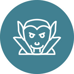 Vampire Vector Line White Circles Multicolors