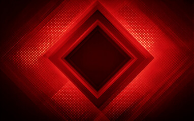Red geometric diamond pattern with glowing effect