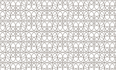 Fototapeta premium Interlocking Circles Pattern Vector Background - Abstract Geometric Design with Overlapping Rings for Creative Visuals and Decorative Applications
