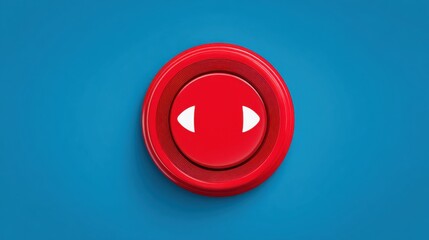Striking red button featuring a white arrow indicating data-enhanced strategy switch for tactical real-time decisions