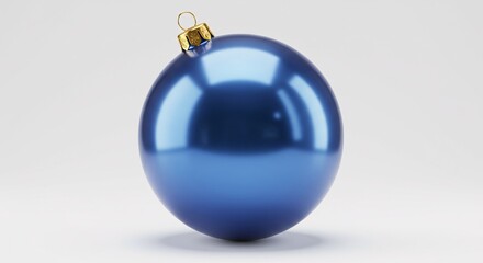 Blue Christmas ball isolated on a white background