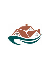 Private cottages real estate buildings logo.ai