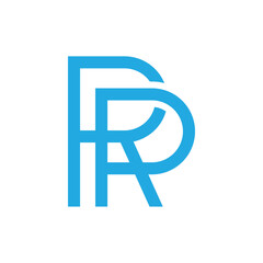 Obraz premium Abstract Minimal Geometric RR Logo Design