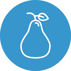 Fruit Vector Line White Circles Multicolors