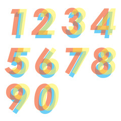 3D-Number is a digital design featuring a complete set of numbers from 0 to 9.