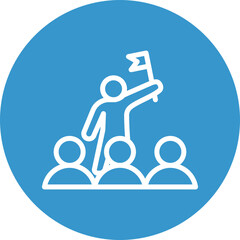 Parade Leader Vector Line White Circles Multicolors