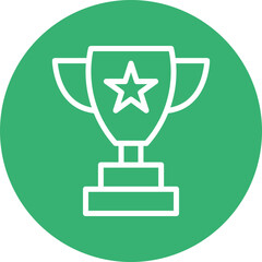 Parade Trophy Vector Line White Circles Multicolors