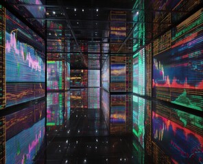 Digital data room with mirrored walls
