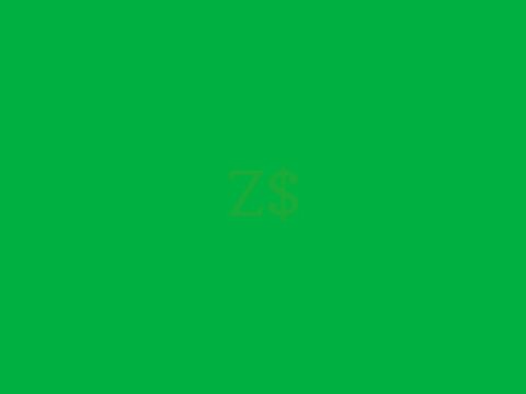 Zimbabwe Dollar Currency Symbol (Z$) Spinning Animation