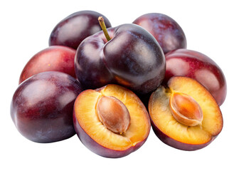 Obraz premium Plum seeds isolated on white background