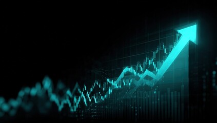 Abstract financial chart showing upward trend